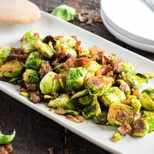 Maple Bacon Brussels Sprouts Easy Side Dish Days Of Baking