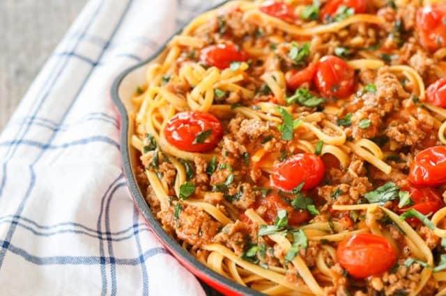 One Pot Sausage Linguine 365 Days Of Baking More