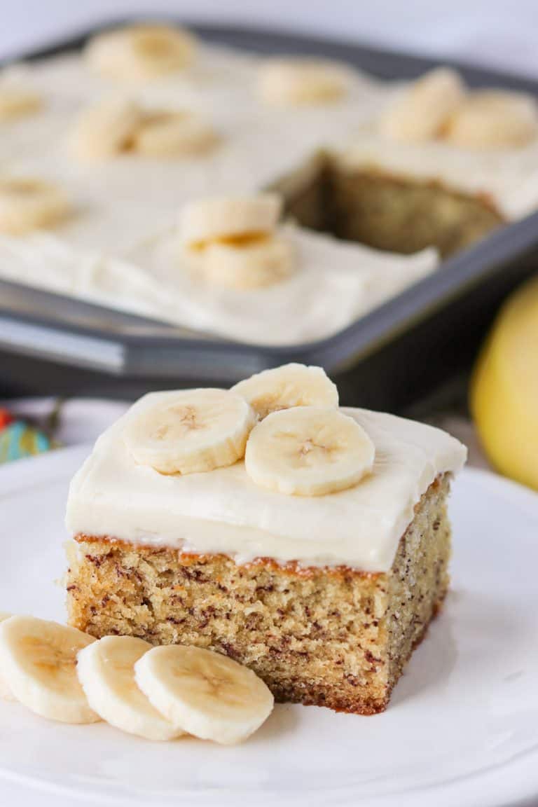 Easy Banana Cake & Cream Cheese Frosting 