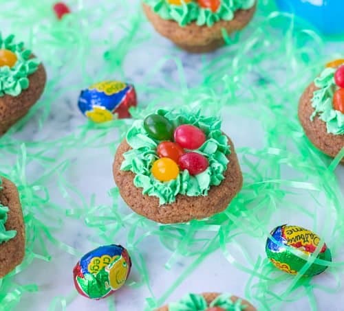 Easy Easter Basket Cookie Cups - Little Sunny Kitchen