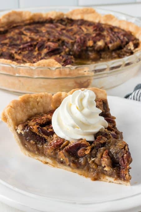 A pie filled with a creamy pecan filling.