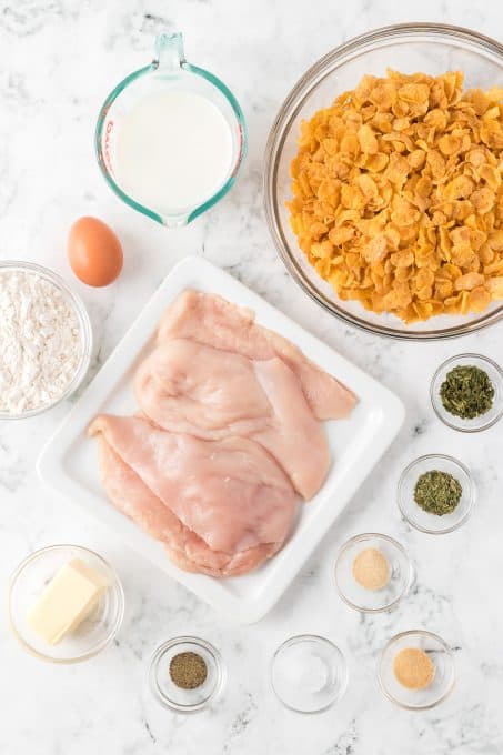 Ingredients for Cornflake Chicken.