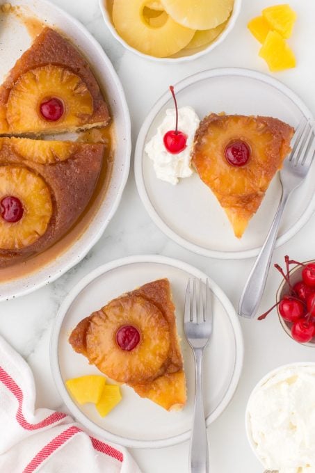 Upside down pineapple cake.