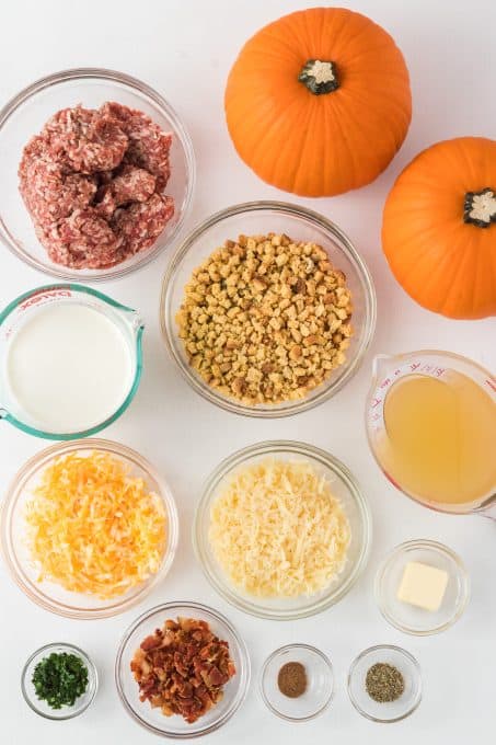 Ingredients for Stuffed Pumpkin Recipe.