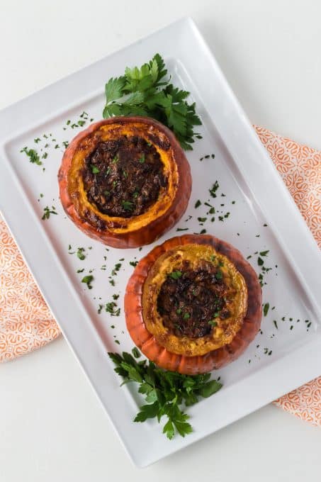 Small pumpkins with a savory stuffing.