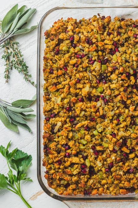 Easy Pomegranate Stuffing ( or Dressing) | 365 Days of Baking