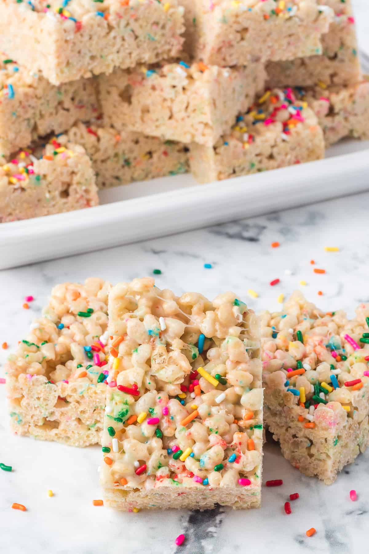 Easy Funfetti Rice Krispie Treats | 365 Days of Baking and More