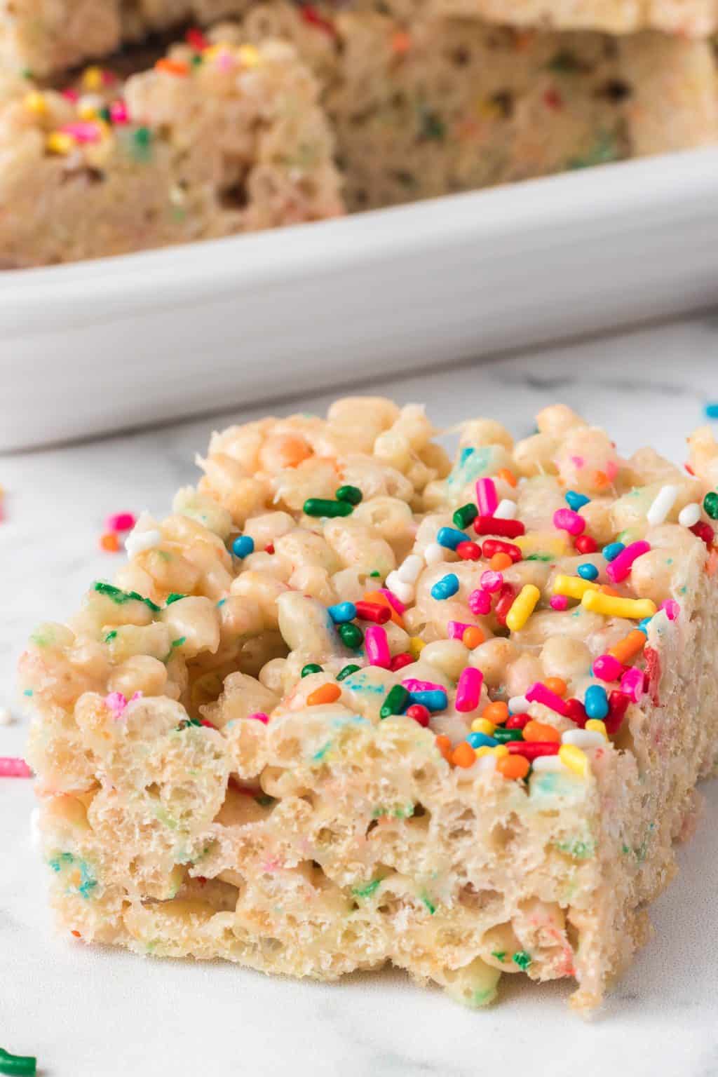 Easy Funfetti Rice Krispie Treats | 365 Days of Baking and More