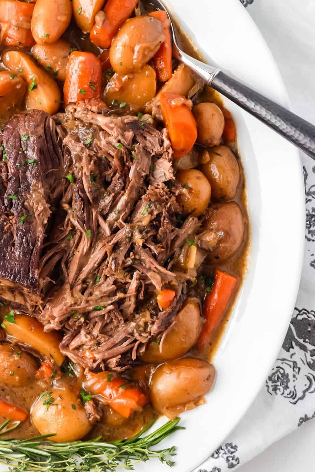 Crockpot Pot Roast with Carrots and Potatoes | 365 Days of Baking