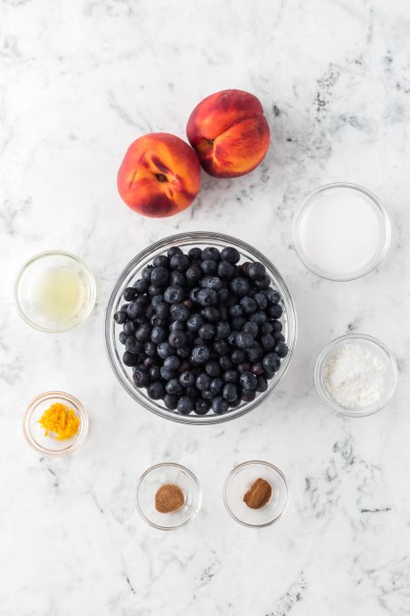 Ingredients for Peach Blueberry Galette