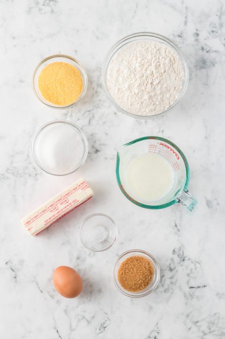 Galette dough ingredients.