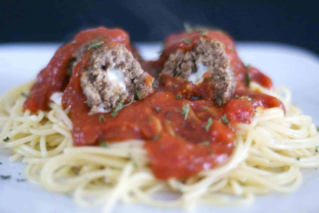 Mozzarella Stuffed Meatballs 365 Days Of Baking