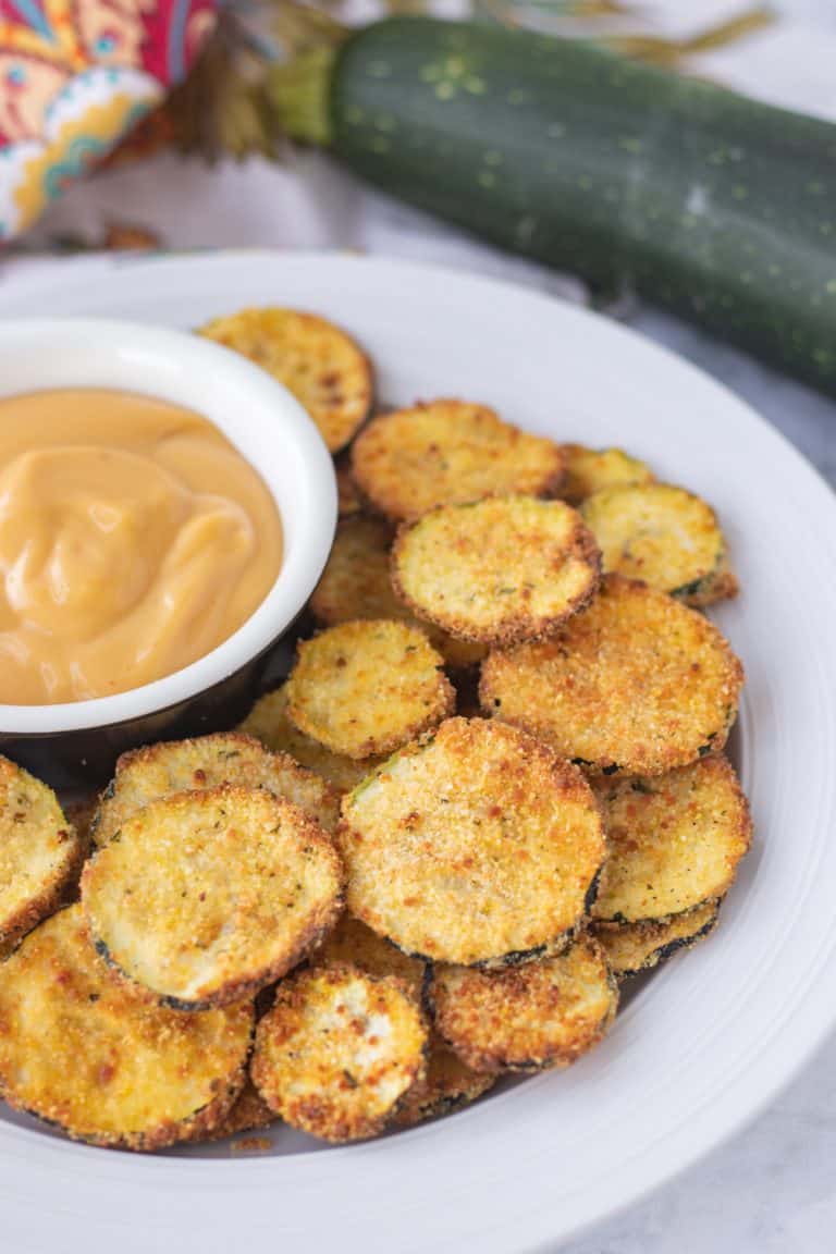 Easy Zucchini Chips - Baked or made in the Air Fryer! | 365 Days of Baking