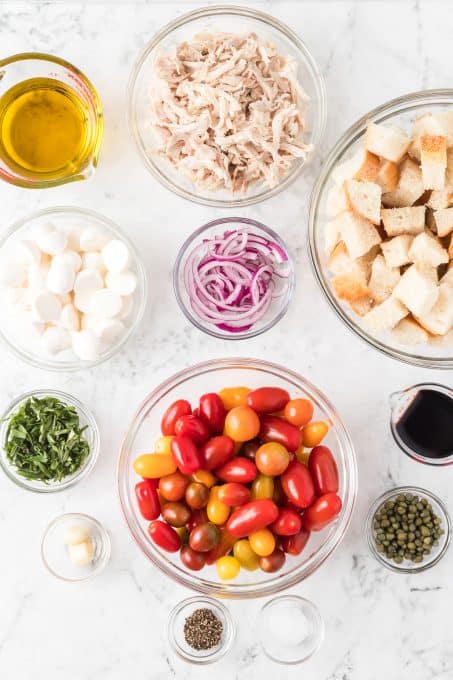 Ingredients for Chicken Panzanella.