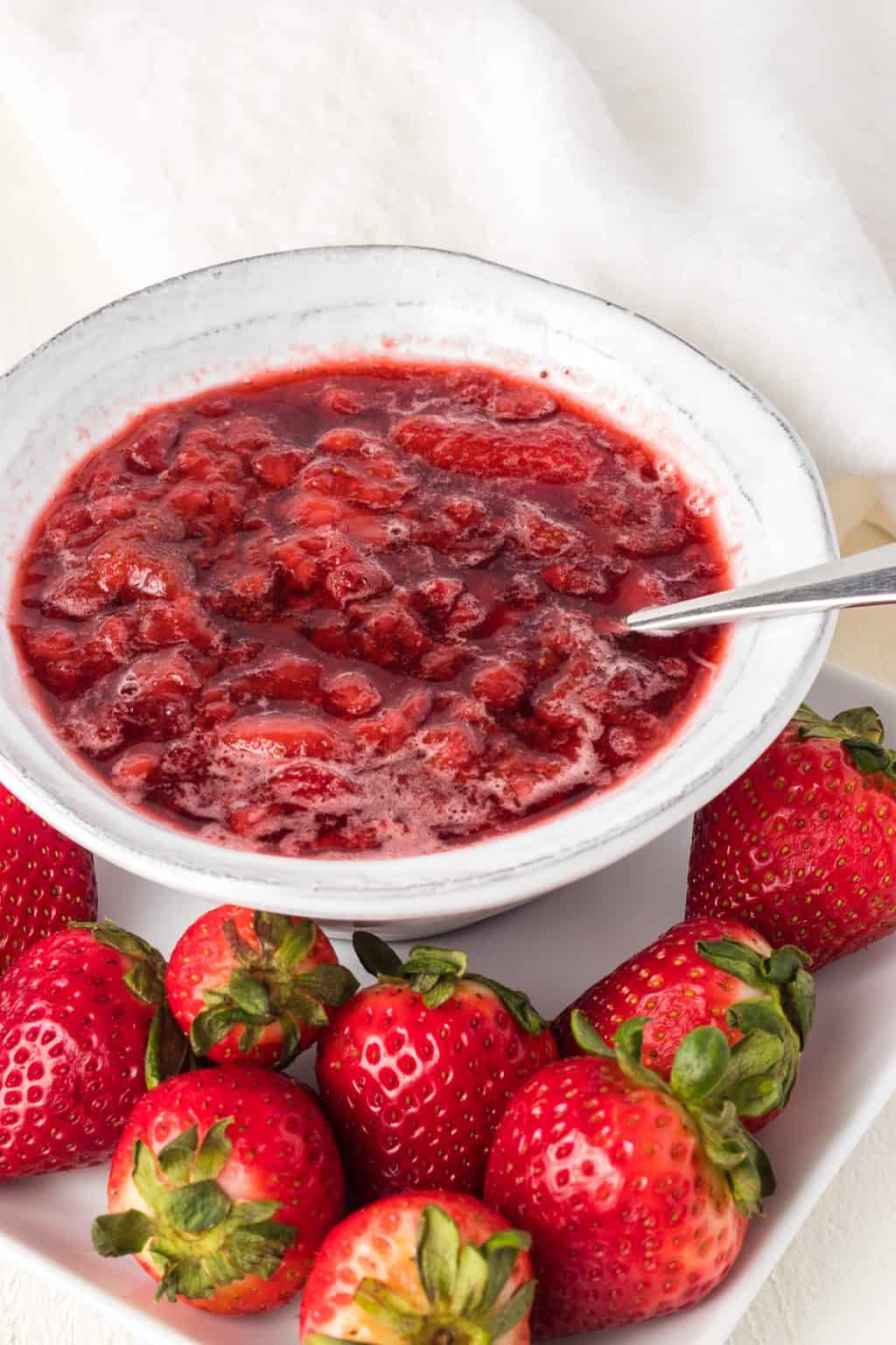 3 Ingredient Strawberry Sauce: Use It For All Your Desserts