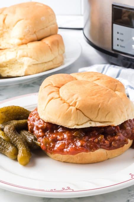 A sandwich of sweet and tangy ground beef.