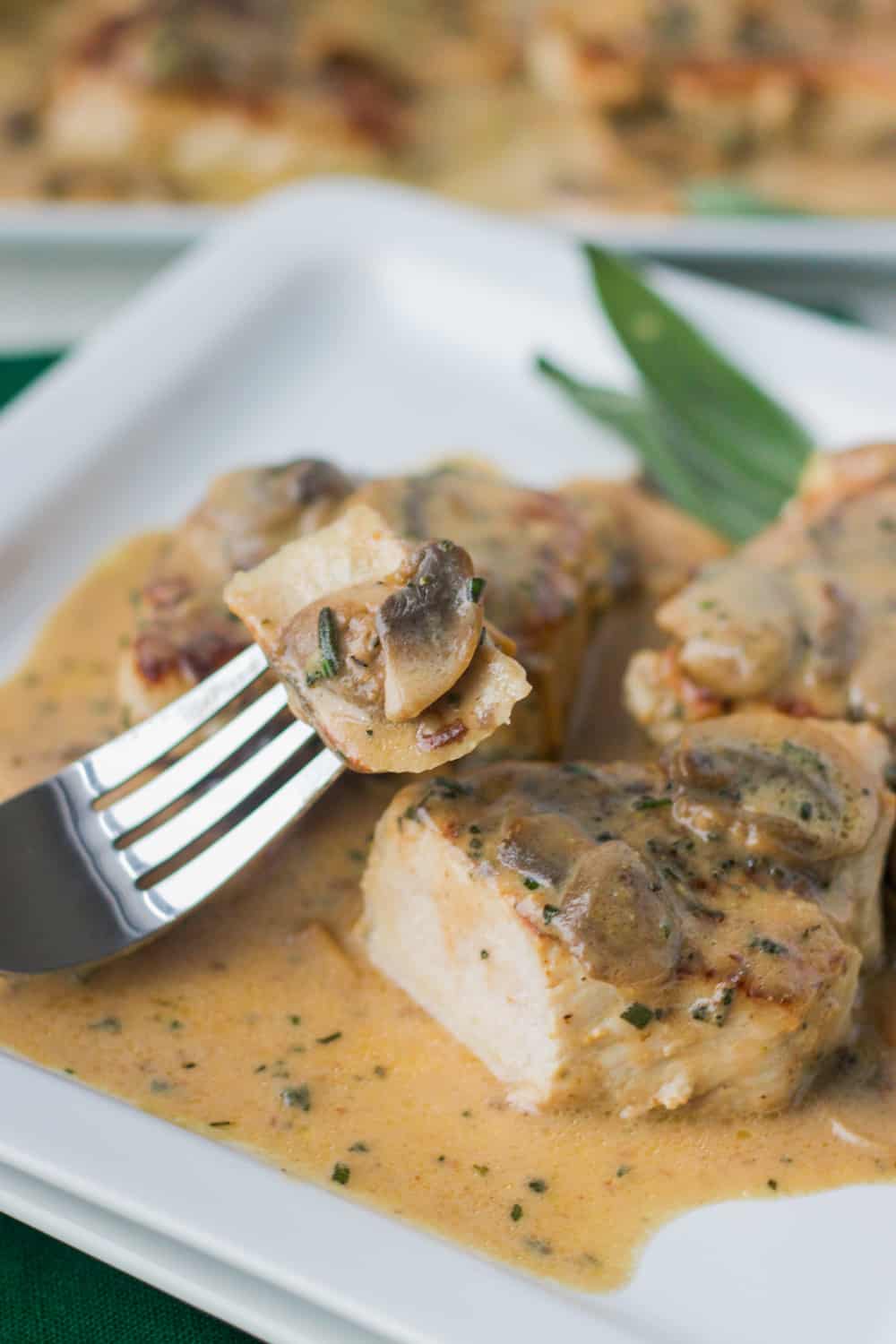 Rosemary Pork Medallions With Mushroom Wine Sauce