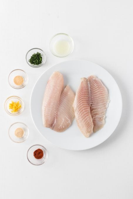 Ingredients for Steamed Tilapia.