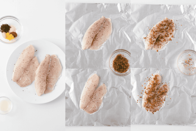 First set of process photos for Steamed Tilapia.