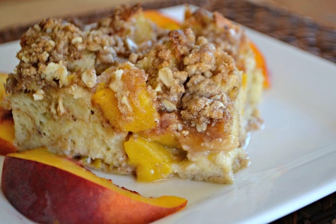 Easy Peaches & Cream Baked French Toast Recipe- 365 Days of Baking