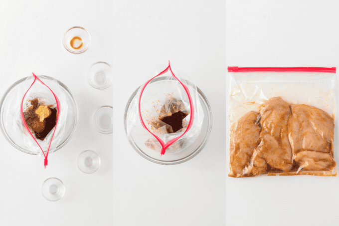 Process steps for an Easy Chicken Marinade.