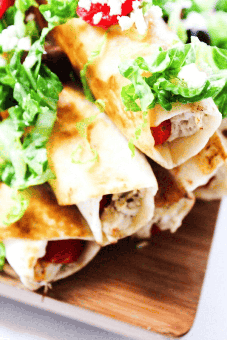 Slow Cooker Greek Taquitos - A Dash of Sanity | Easy Meal Plan Sunday {Week 60}