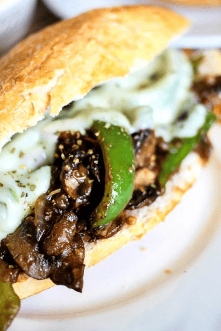 Portobello Philly Cheesesteak - Domestic Superhero | Easy Meal Plan Sunday {Week 61}