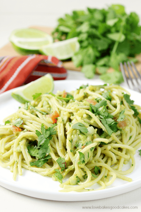 Guacamole Pasta -Love Bakes Good Cakes | Easy Meal Plan Sunday {Week 61}