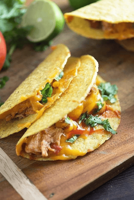 Slow Cooker Chicken Tacos - Buns in My Oven | Easy Meal Plan Sunday {Week 61}