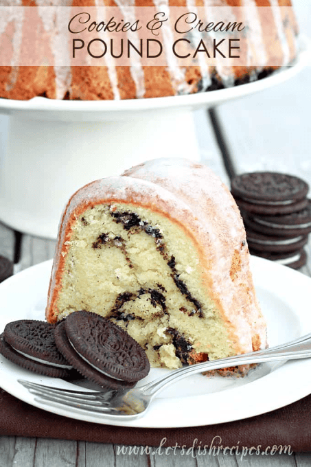 Cookies and Cream Pound Cake - Let's Dish Recipes | Easy Meal Plan Sunday {Week 61}