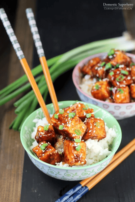 Honey Sesame Tofu - Domestic Superhero | Easy Meal Plan Sunday {Week 63}