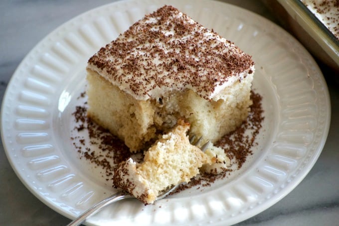 Easy Tiramisu Poke Cake