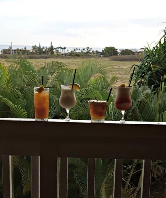 Drinks at Merriman's on Kauai, HI