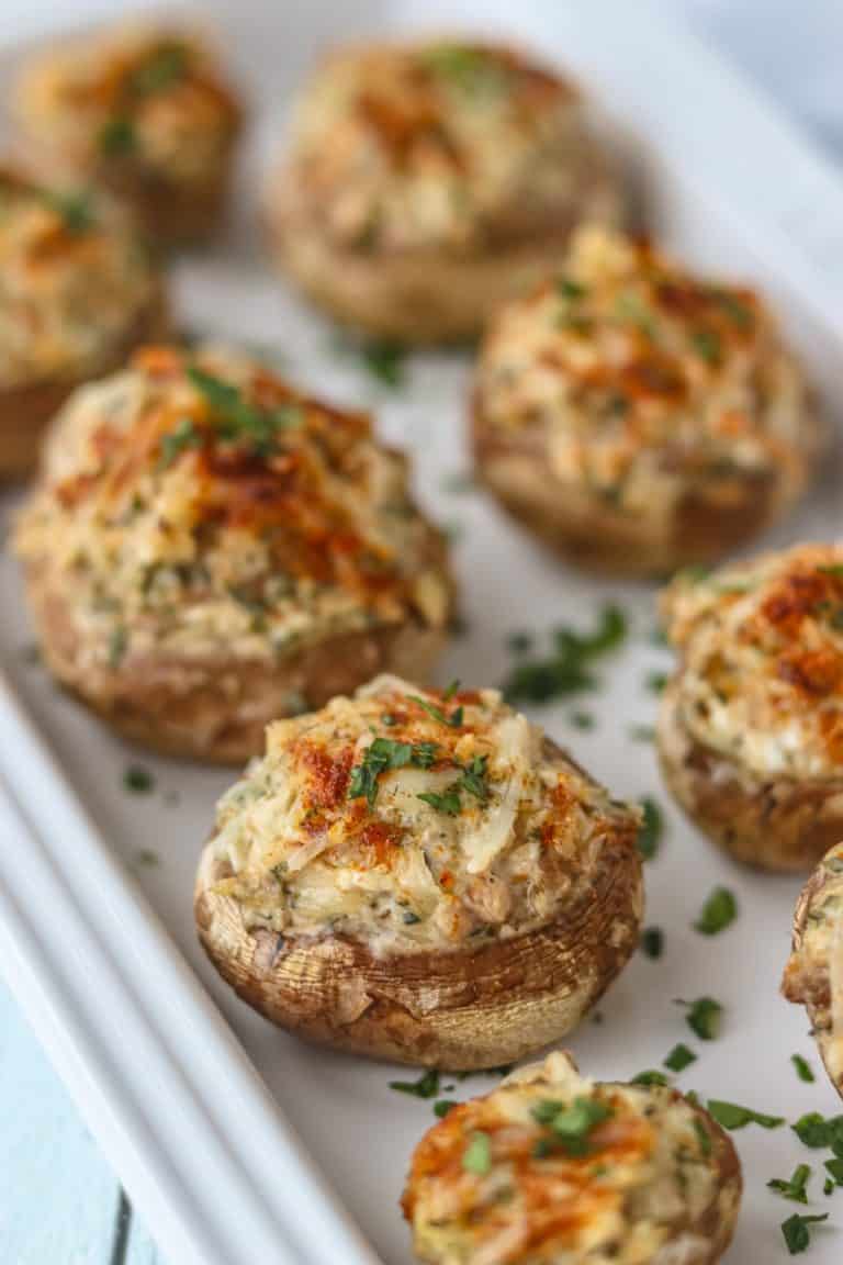 Cream Cheese Stuffed Mushrooms {EASY Appetizer} - 365 Days of Baking