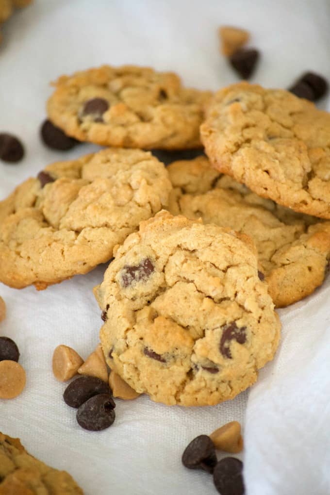 Double Peanut Butter Oatmeal Chocolate Chip Cookies-365 Days of Baking