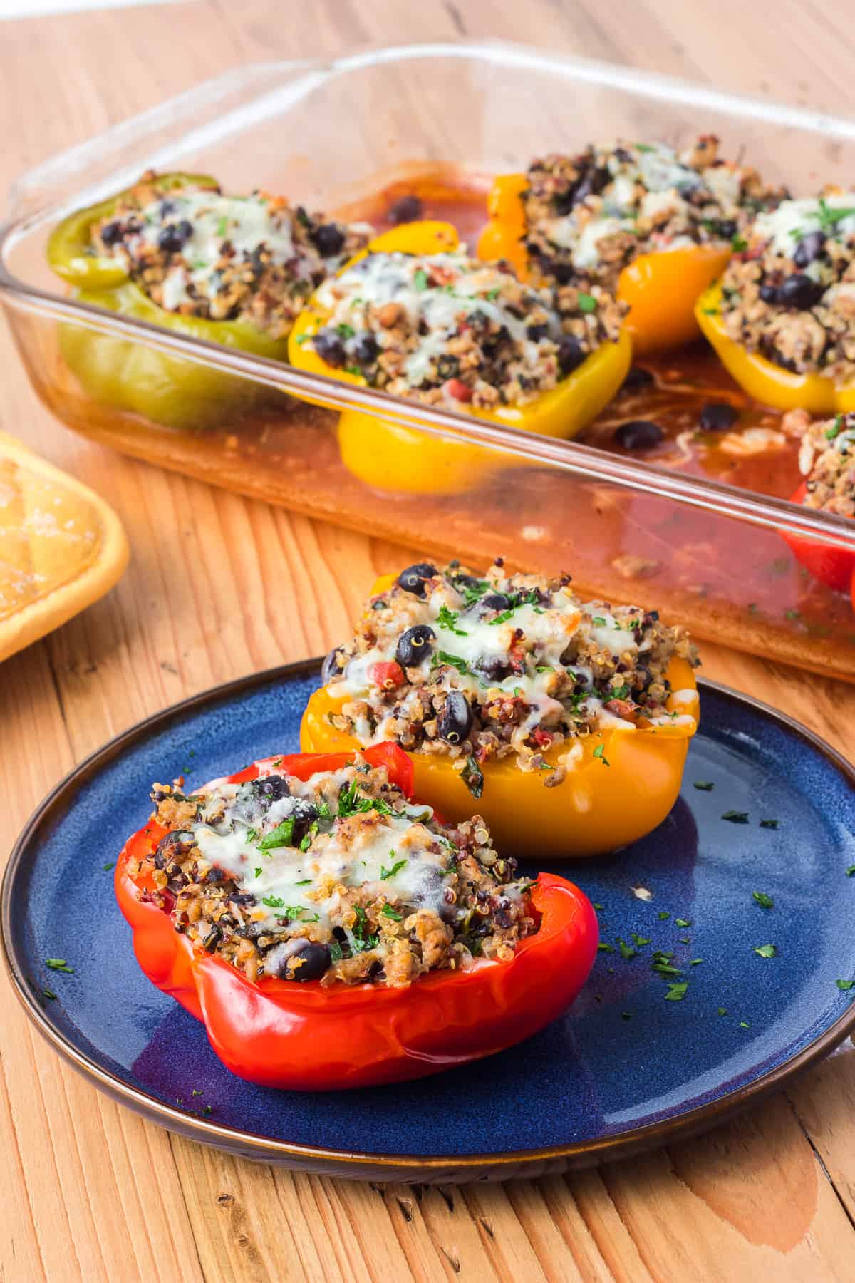 Quinoa Black Bean Turkey Stuffed Peppers 365 Days Of Baking