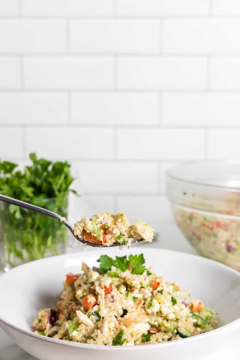 Greek Quinoa Chicken Salad | {Easy Chicken Salad} 365 Days of Baking