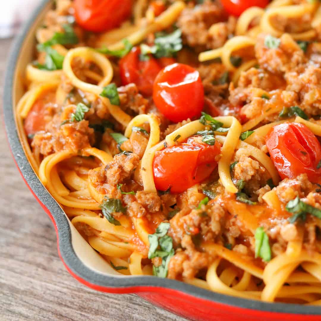 One Pot Sausage Linguine - 365 Days of Baking & More