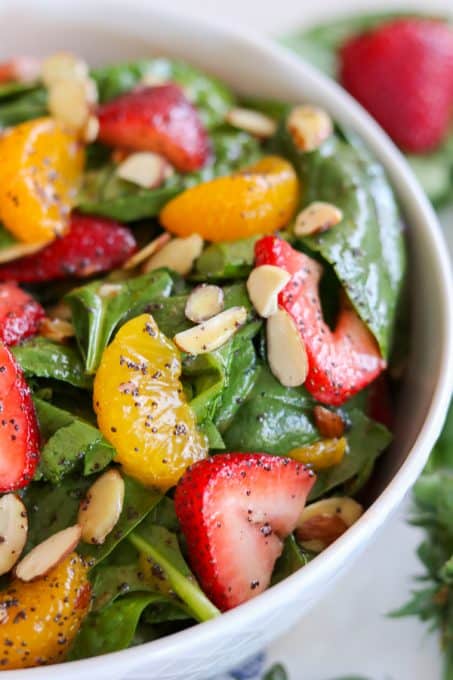 Strawberry Spinach Salad with Poppy Seed Dressing | 365 Days of Baking