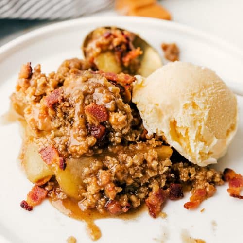 Skillet Apple Crisp with Bacon Up® Bacon Grease - Taste of the South
