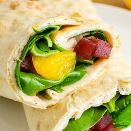 Simple Beet, Turkey, and Cheese Wrap | 365 Days of Baking and More