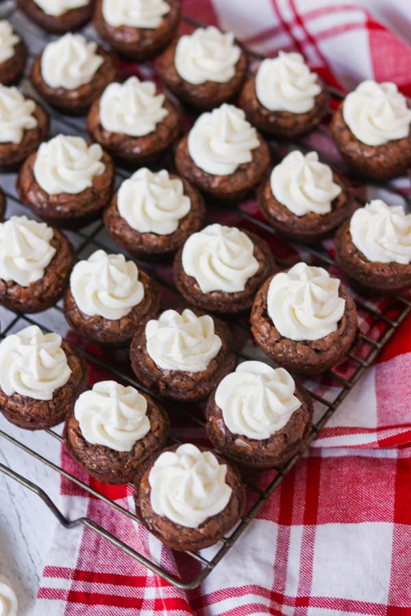 Mint Brownie Bites With Frosting - Lauren's Latest