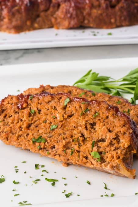 Easy glazed topped meatloaf.