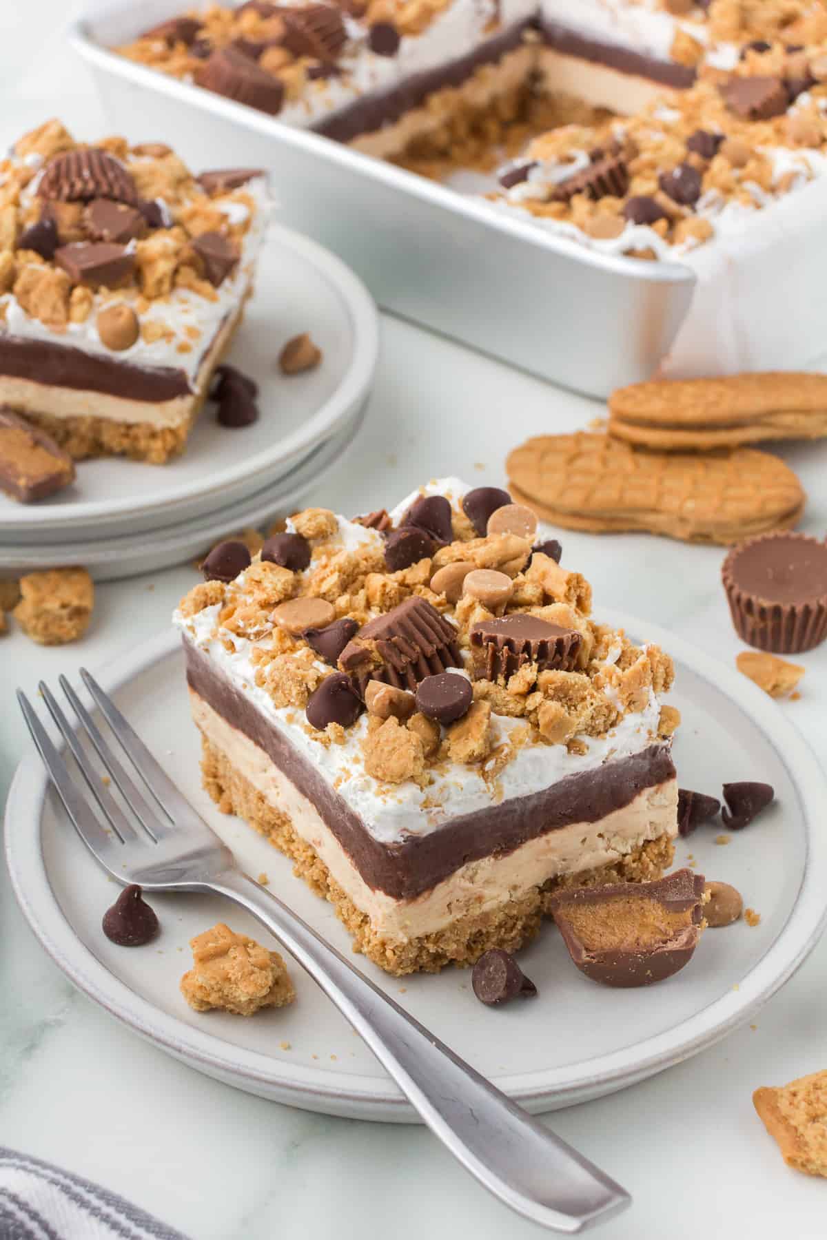 NO Bake Chocolate Peanut Butter Dream Bars Tastee Delight