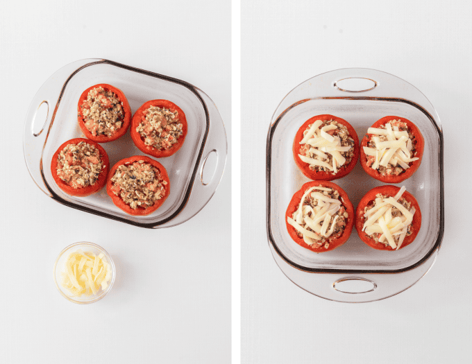Second set of process photos Stuffed Tomatoes.