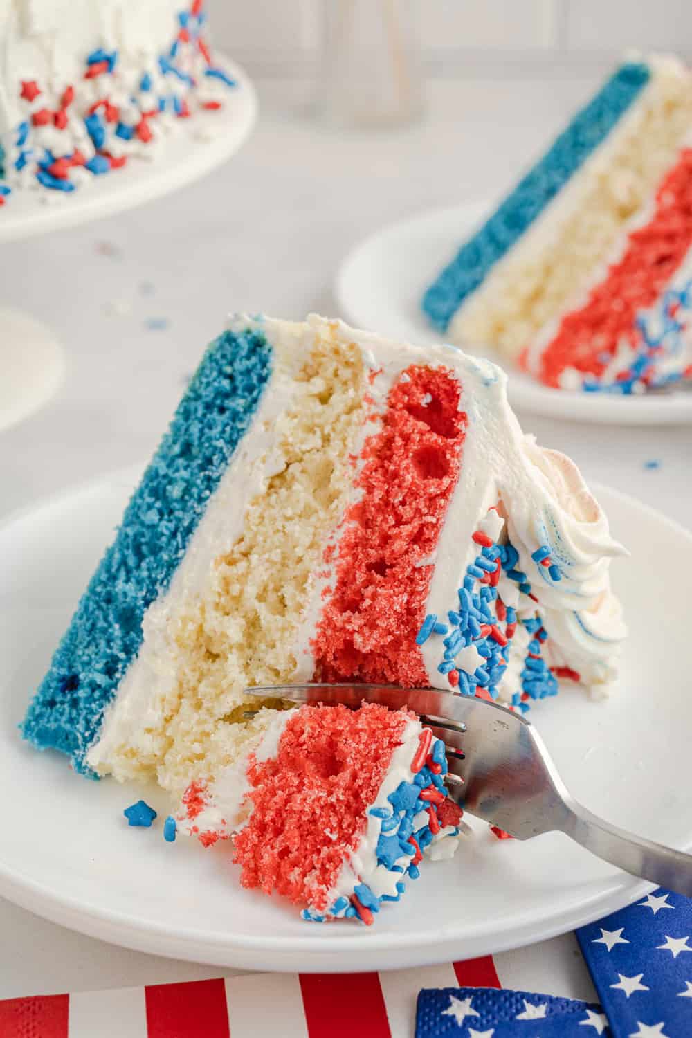 Layered Flag Cake - Wilton