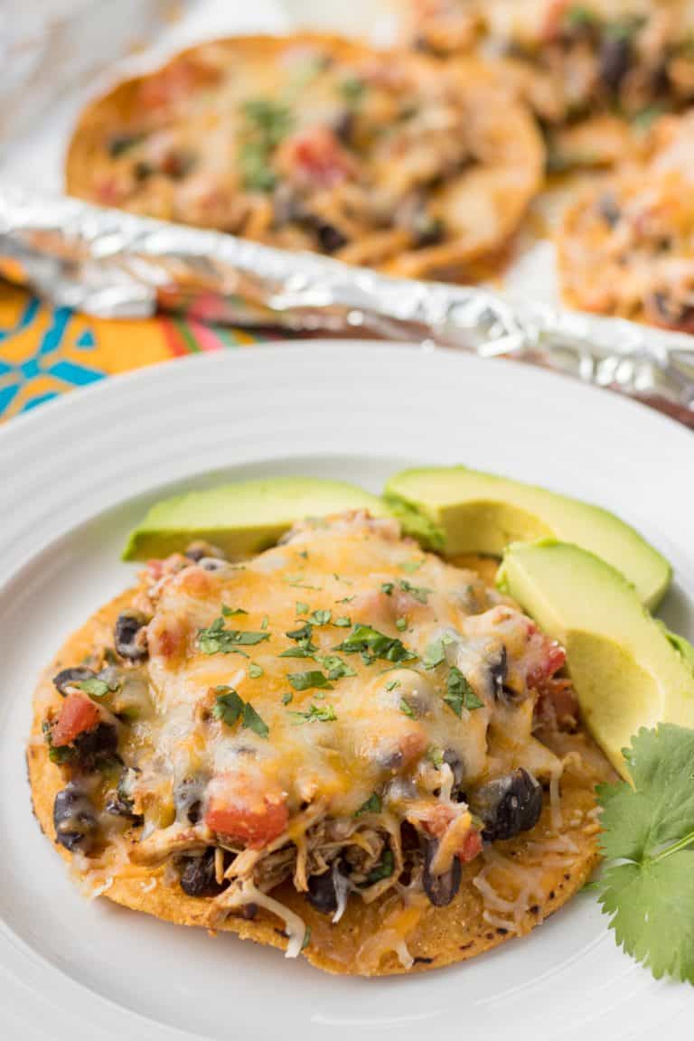 Easy Chicken Tostadas | 365 Days of Baking and More