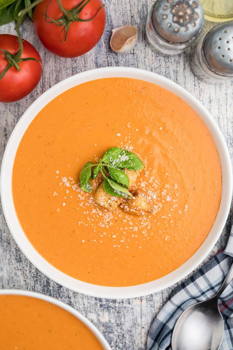 Easy Instant Pot Creamy Tomato Basil Soup | 365 Days of Baking