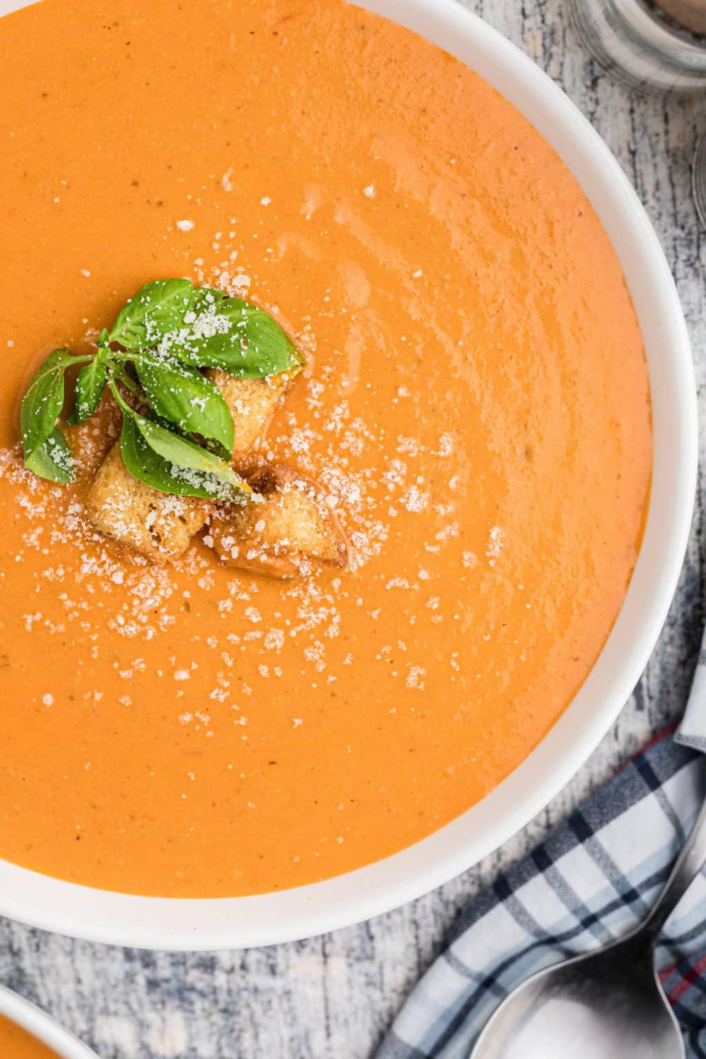 Easy Instant Pot Creamy Tomato Basil Soup | 365 Days of Baking