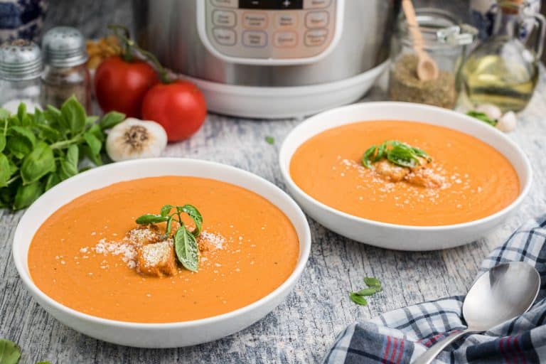 Easy Instant Pot Creamy Tomato Basil Soup | 365 Days Of Baking